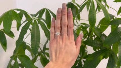 Vintage GIA 4.00 Carats Old Mine Cut Diamond 14 Karat White Gold Ring
