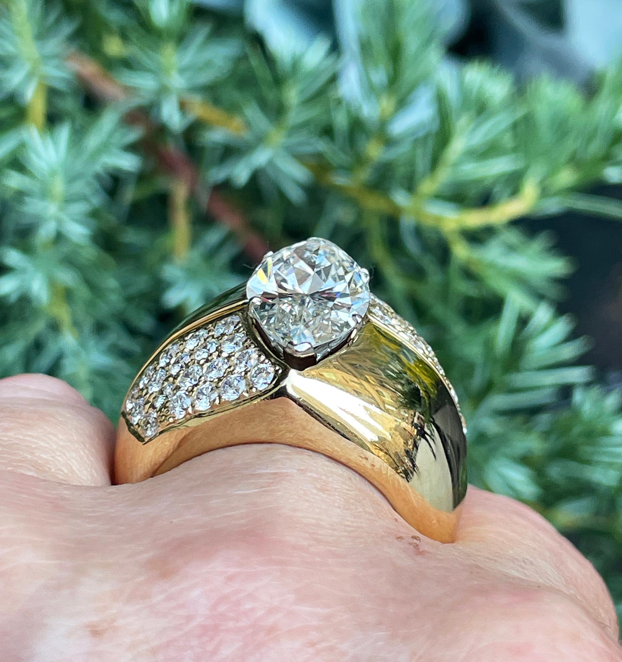 Vintage GIA 5.95ct Marquise Diamond Engagement Platinum Ring Gold Diamond Jacket For Sale 6