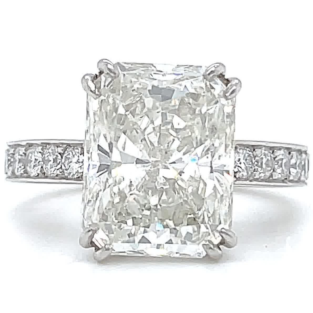 vintage radiant cut engagement rings