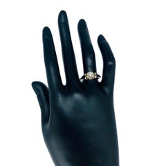 Vintage GIA Certified 0.40 Carat Round Diamond Engagement Ring 14k White Gold