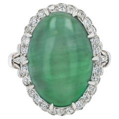 Vintage GIA Certified 8 Carat Imperial Jade Ring