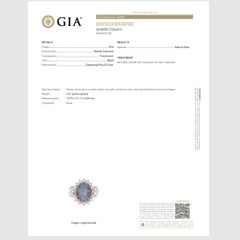 Vintage GIA Certified Black Opal Mixed Cut Diamond Halo 14K Cocktail Ring