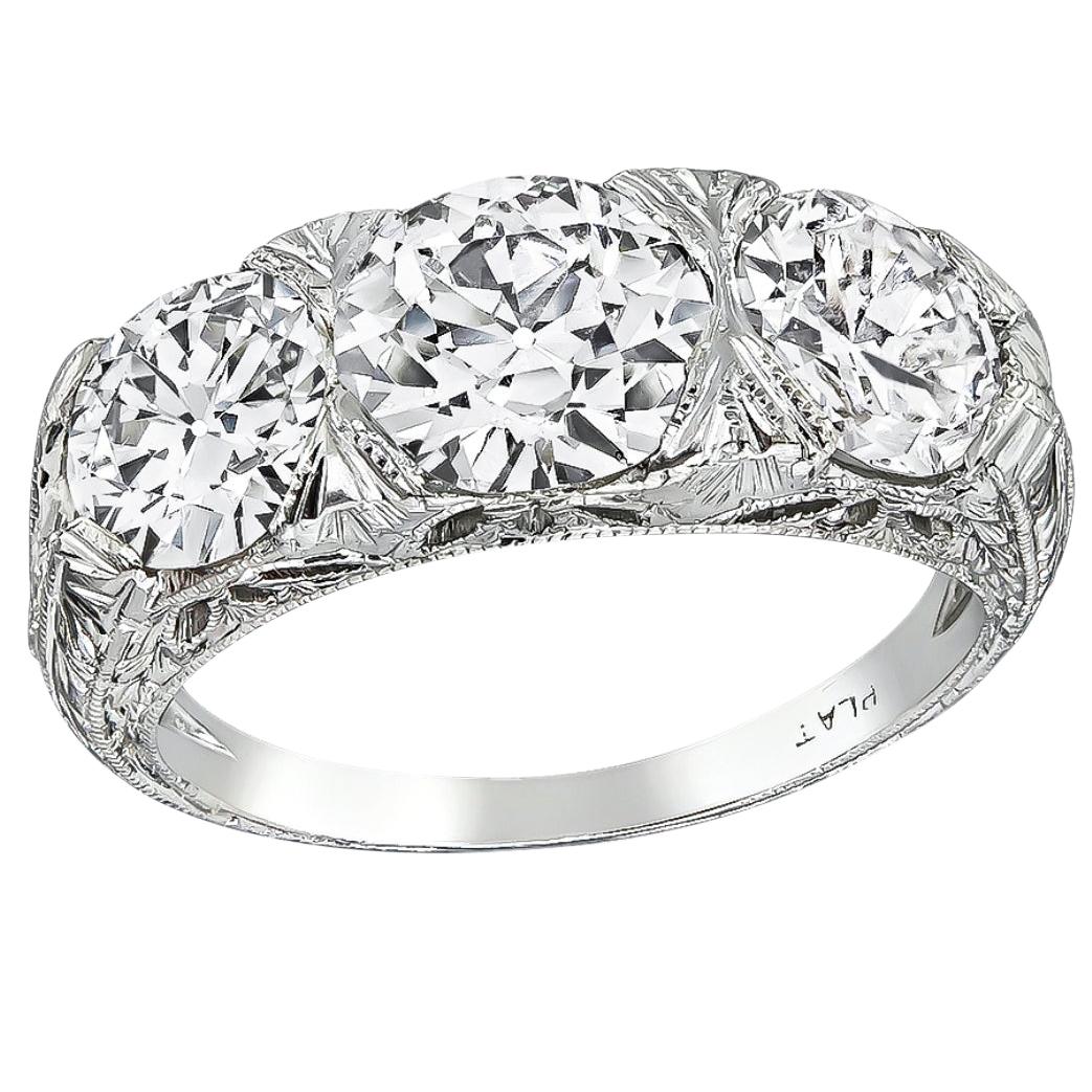 Anniversary-Ring aus Platin mit GIA-zertifiziertem Diamant im Angebot
