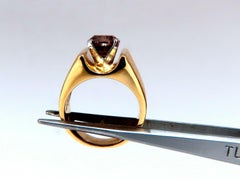 Vintage GIA Certified Natural Fancy Orange Brown Color Diamond Ring 14 Karat