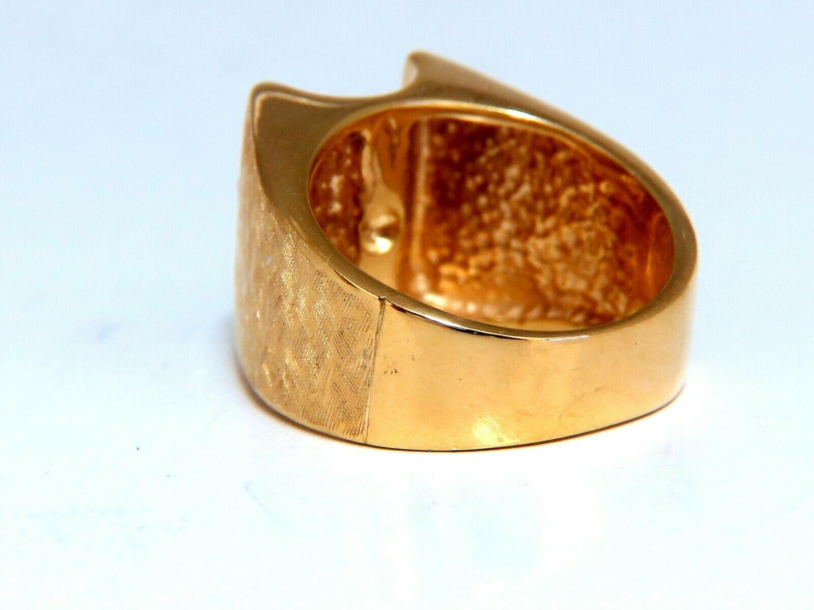 Vintage GIA Certified Natural Fancy Orange Brown Color Diamond Ring 14 Karat For Sale 4
