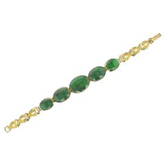 Vintage GIA Certified Natural Type A Jadeite Imperial Jade Bracelet
