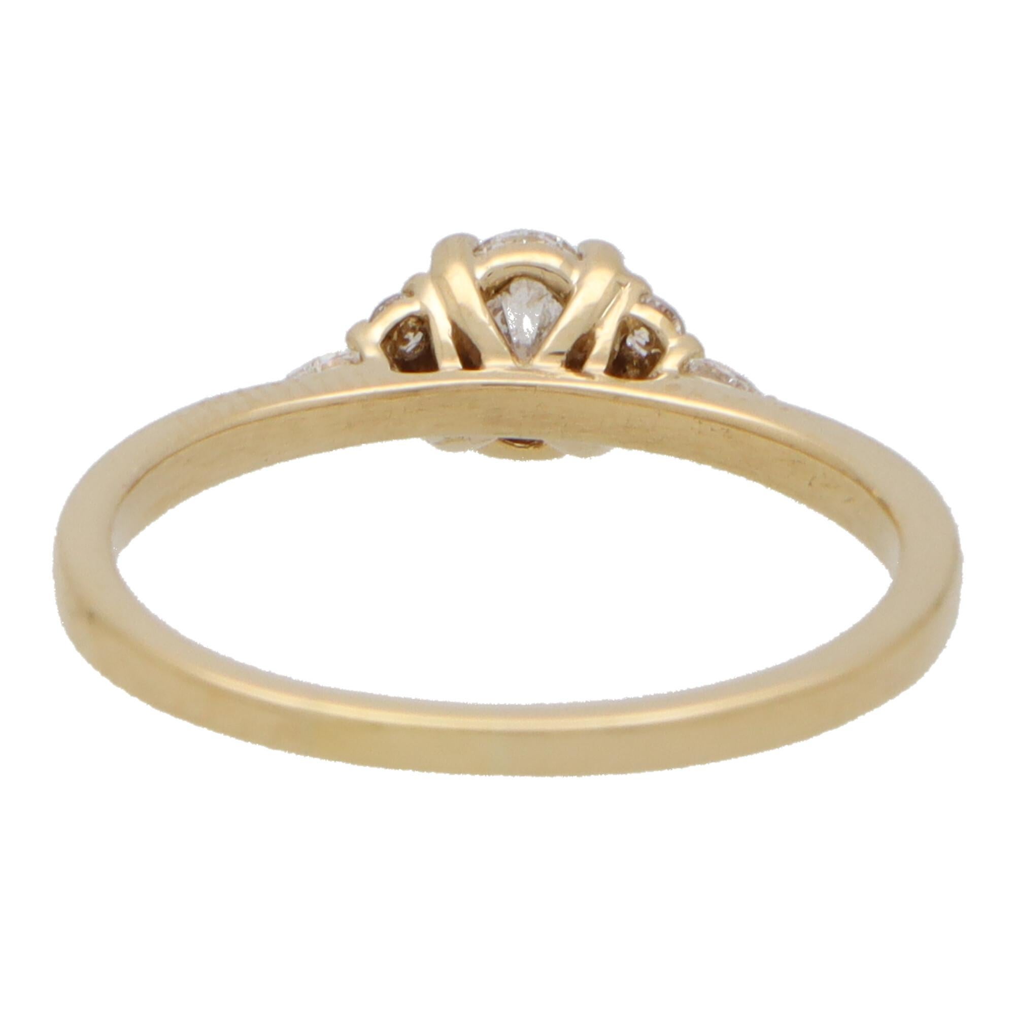 Vintage GIA Certified Oval Cut Diamond Ring Set in 18k Yellow Gold 1