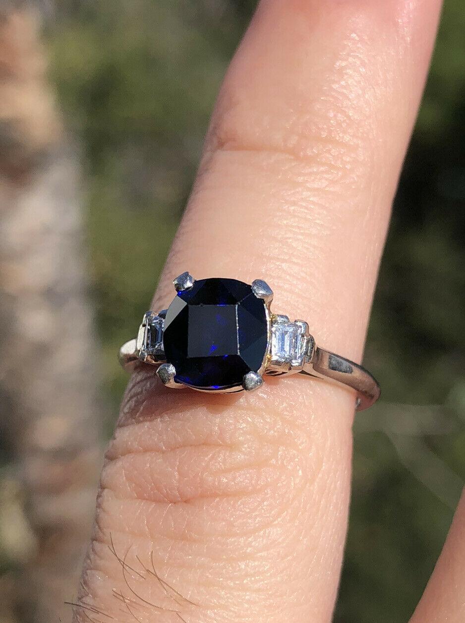 Vintage GIA Ceylon Platinum Natural Sapphire & Diamond Ring 2.47ctw 3.7g



 Beautiful sapphire & diamond ring 

Very elegant for everyday wear !! 

Approx 0.05ctw of H SI diamonds 

sapphire size approx ct 2.42



100% NATURAL HEATED GIA 

Size