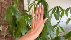 Vintage GIA Emerald Diamond Platinum Ring