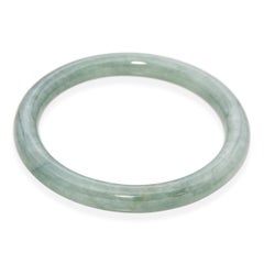 Vintage GIA Grade A Green Jadeite Jade Bangle Bracelet