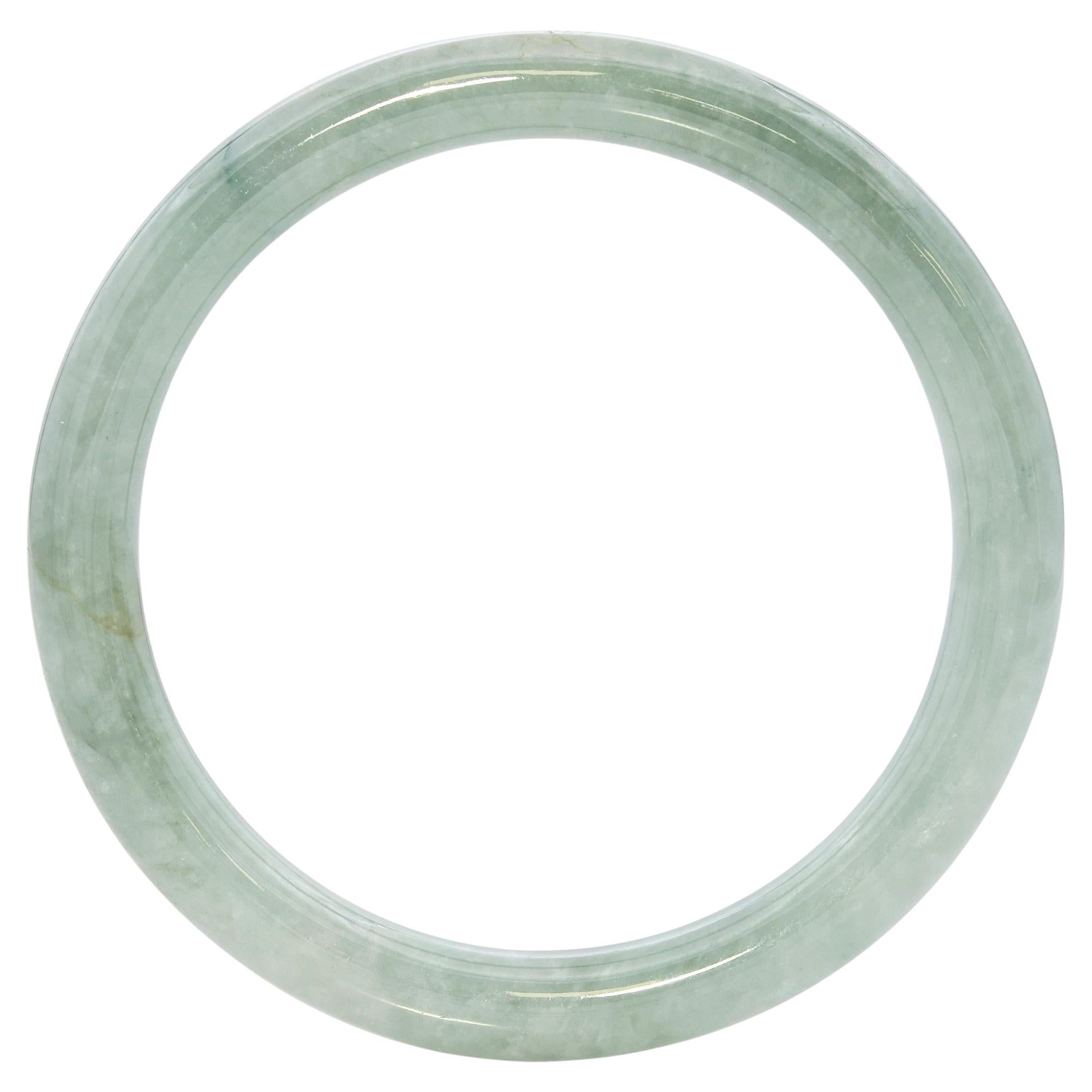 Vintage GIA Grade A Green Jadeite Jade Bangle Bracelet