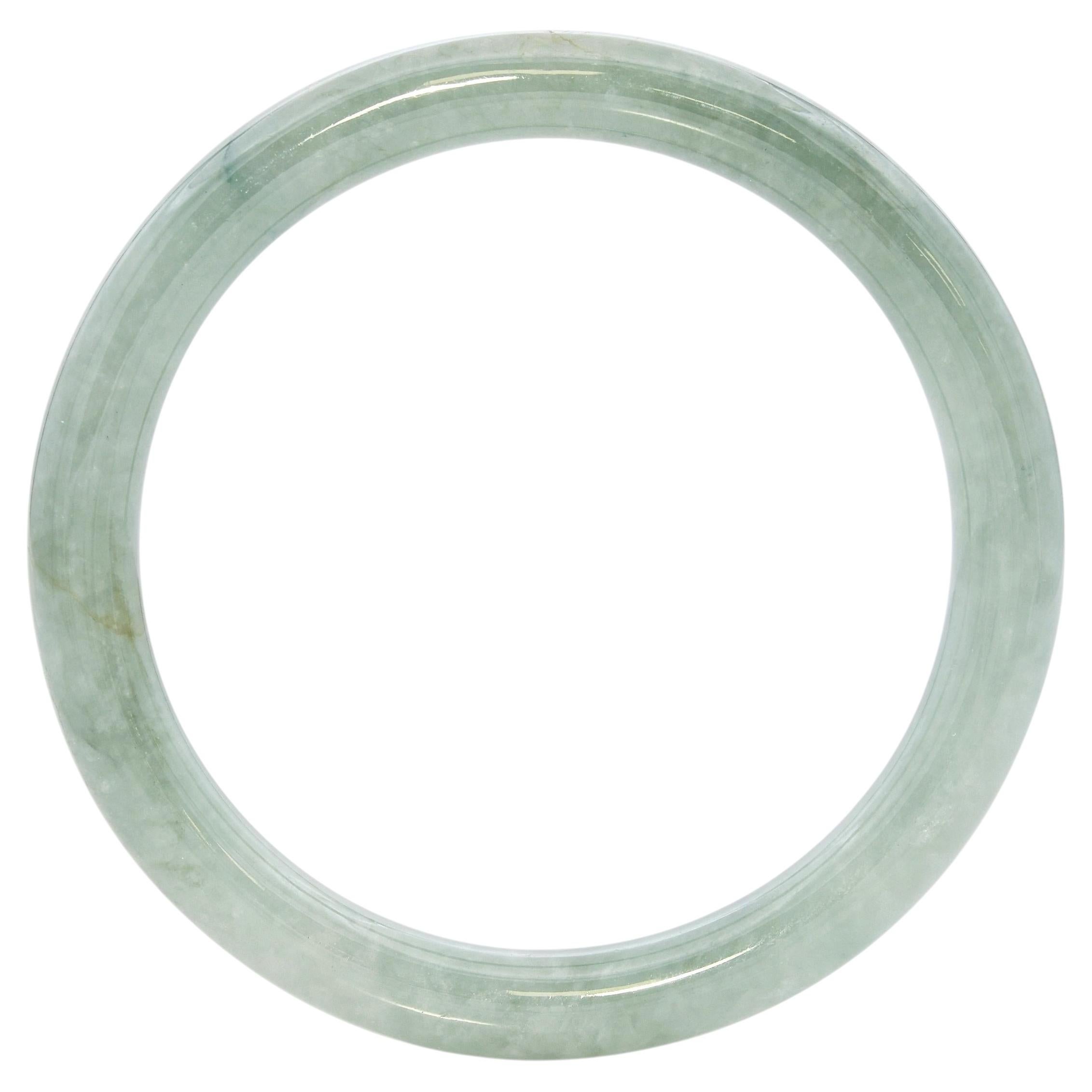 Vintage GIA Grade A Green Jadeite Jade Bangle Bracelet