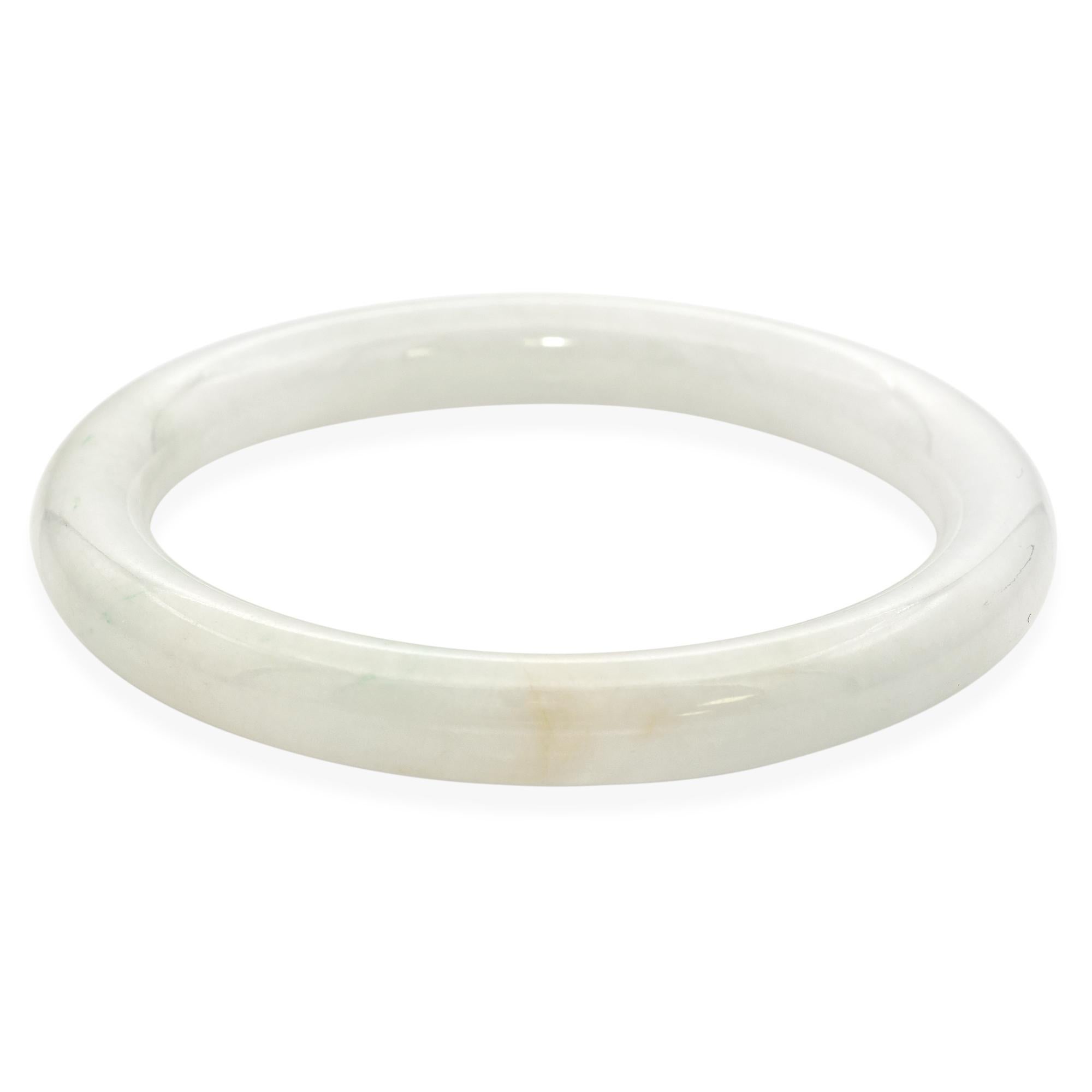 GIA d'epoca Greene & Greene Light Tipo A Bangle di Giada In condizioni buone in vendita a New York, NY