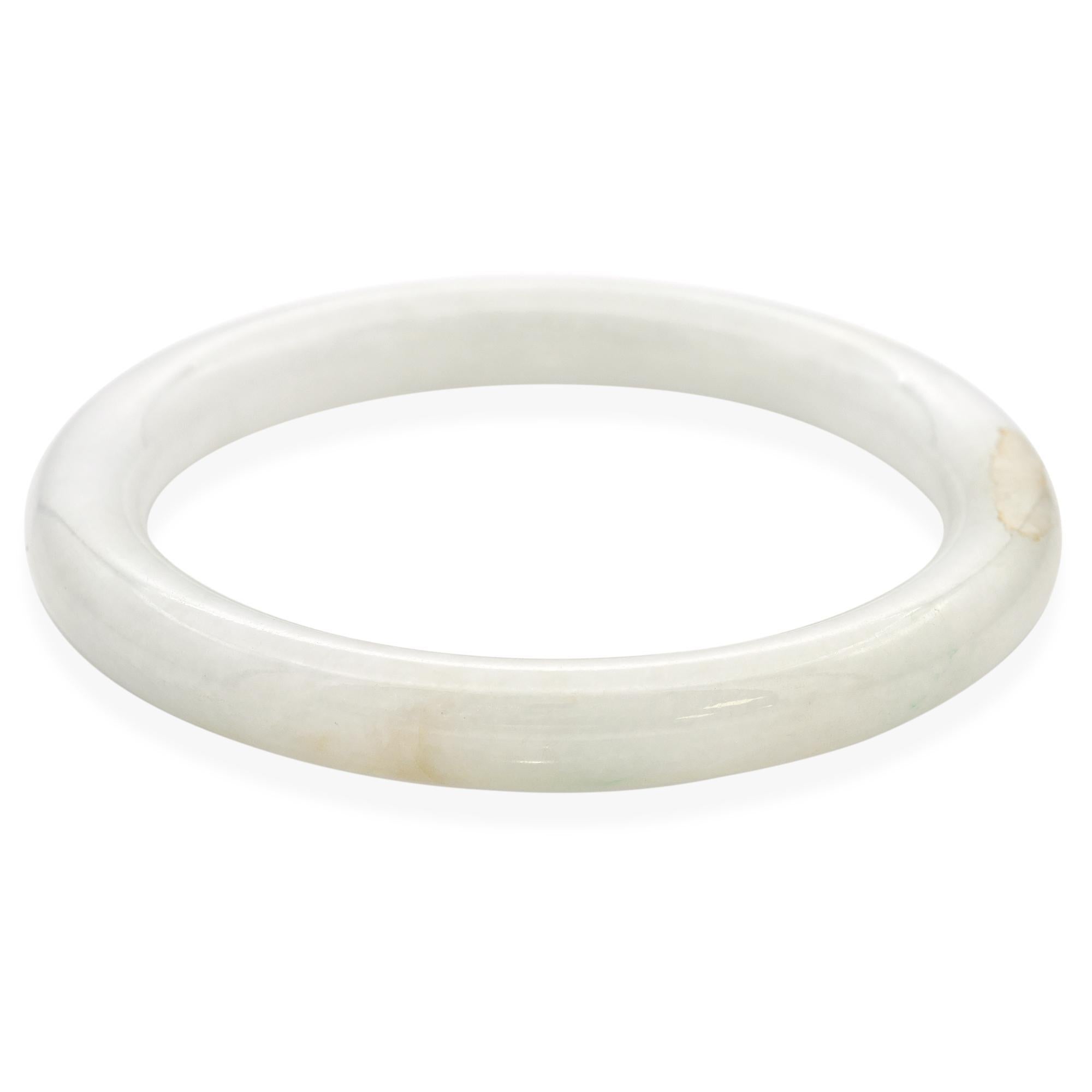 GIA d'epoca Greene & Greene Light Tipo A Bangle di Giada in vendita 1