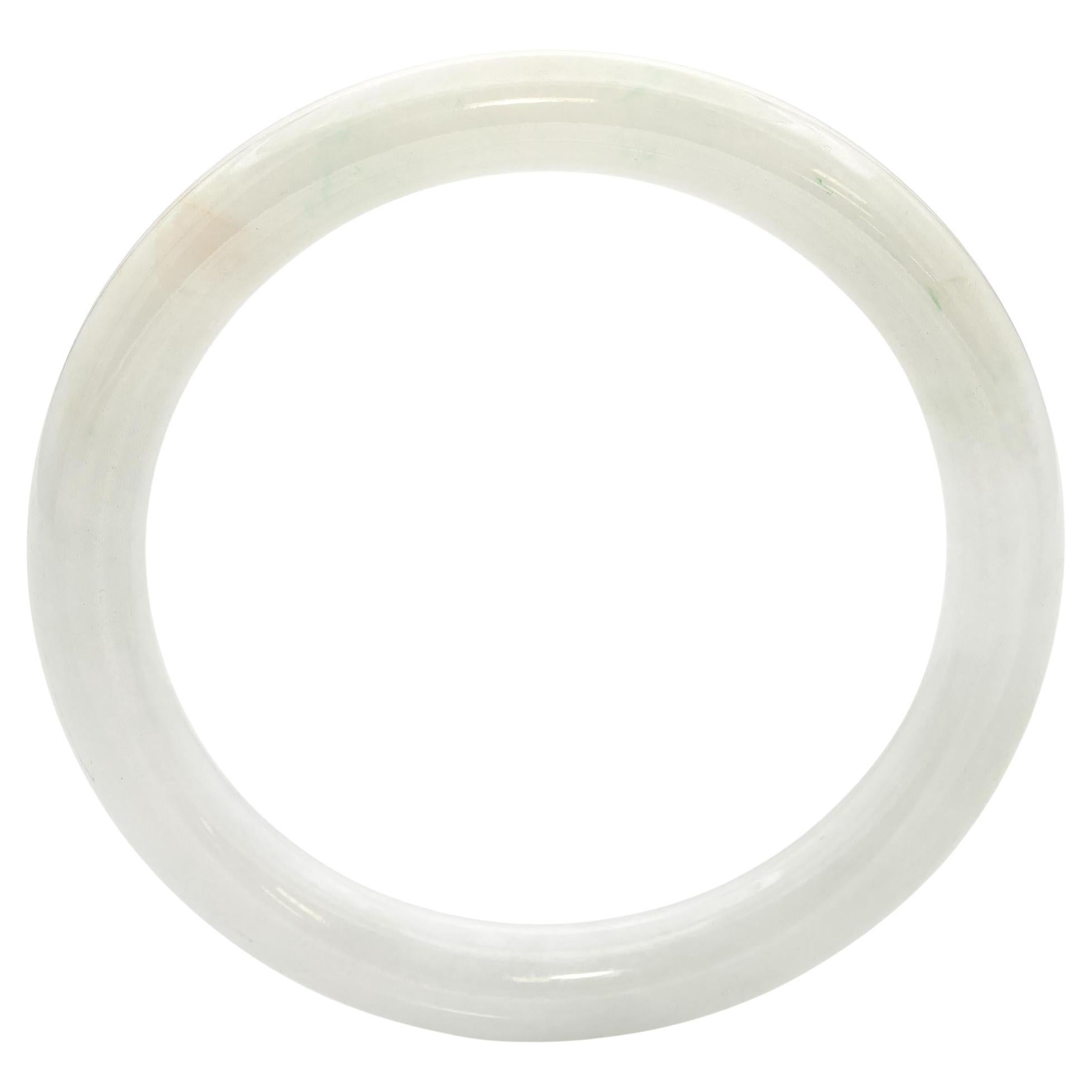 Vintage GIA Light Green Type A Jadeite Jade Bangle