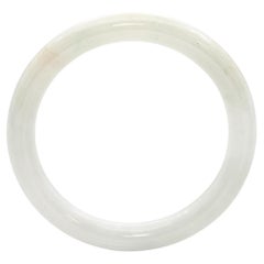Vintage GIA Light Green Type A Jadeite Jade Bangle