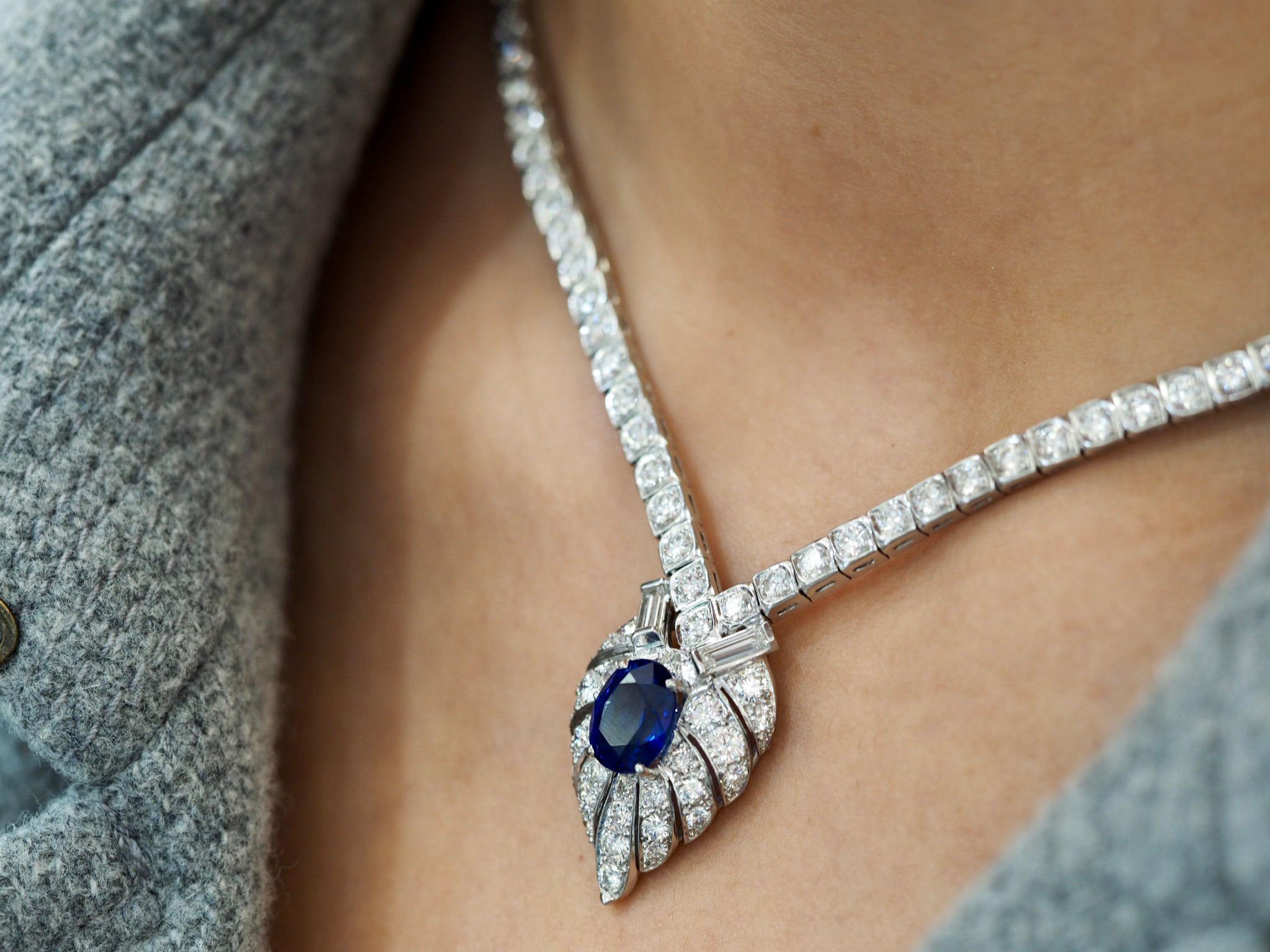 antique sapphire necklace