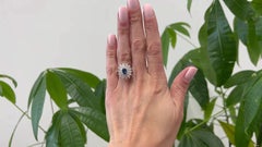 Vintage GIA Tiffany & Co. Sapphire and Diamond Platinum Cocktail Ring