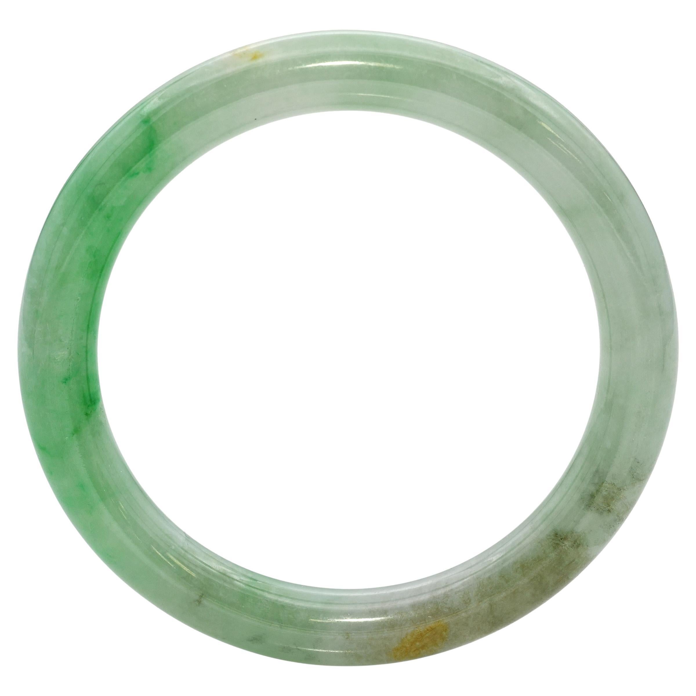 Vintage GIA Type A Bracelet de Jade Vert