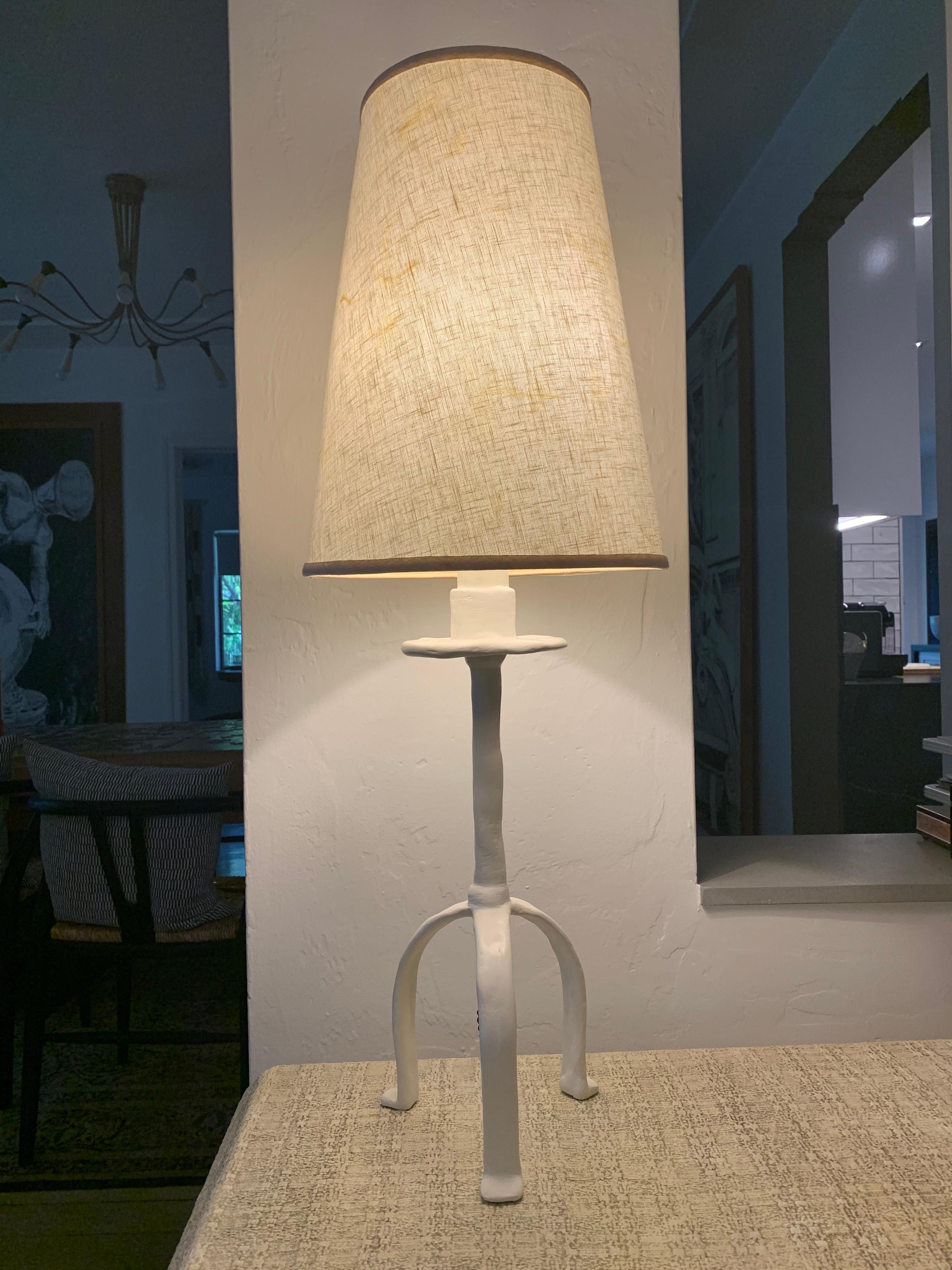 diy plaster lamp