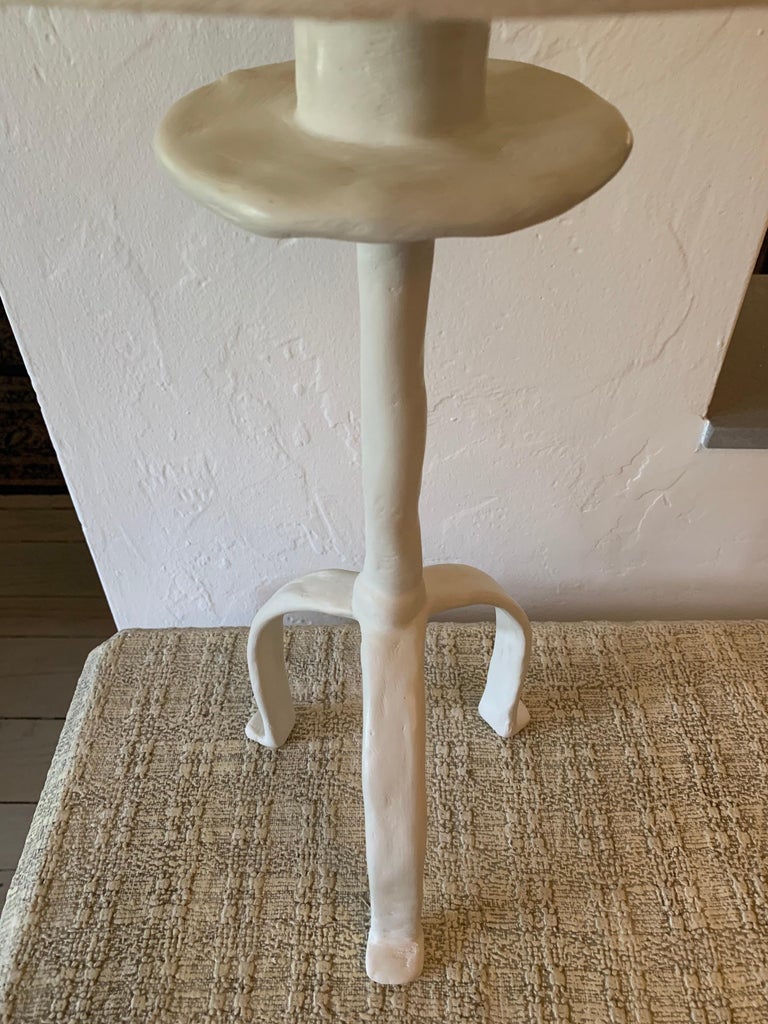 Vintage Giacometti Inspired Plaster Table Lamp In Good Condition For Sale In East Hampton, NY