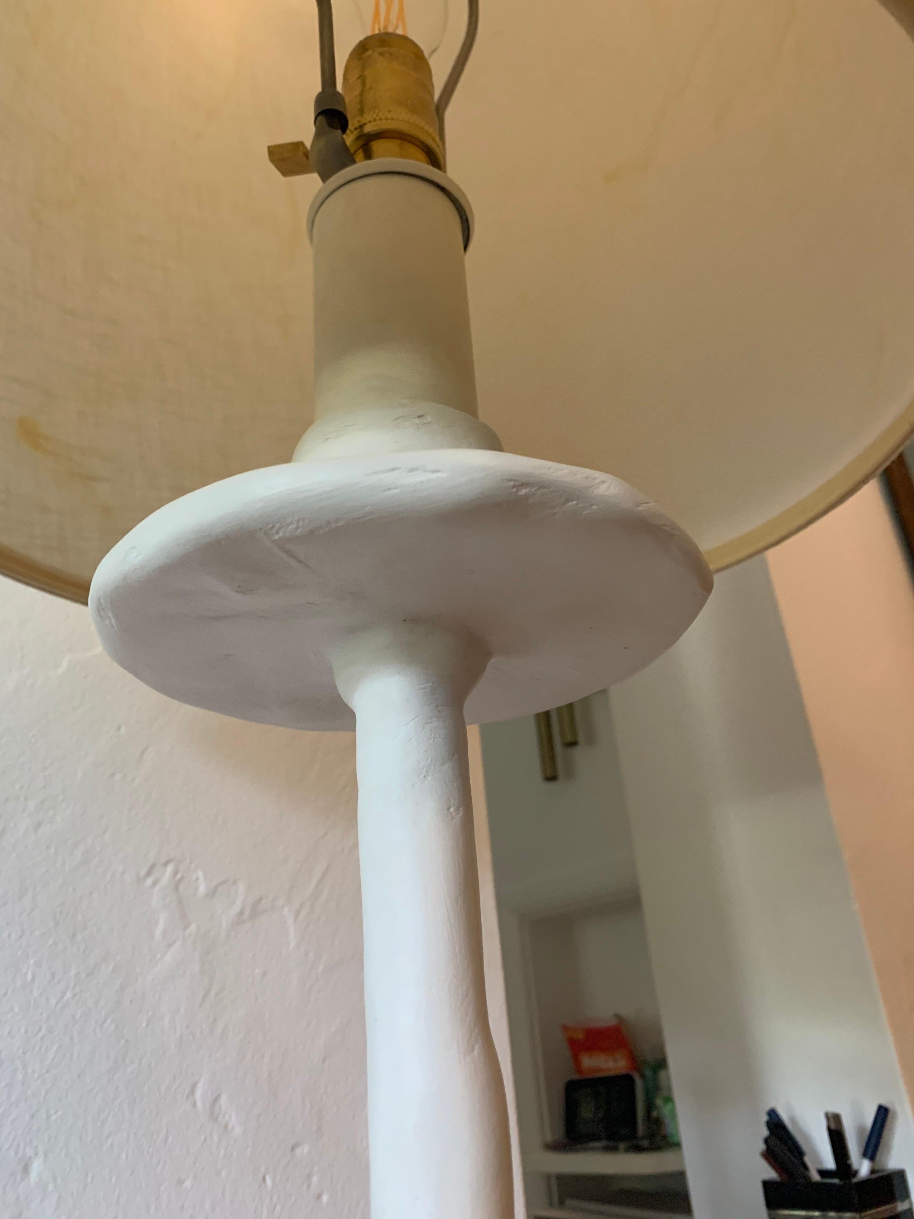 Mid-20th Century Vintage Giacometti Inspired Plaster Table Lamp
