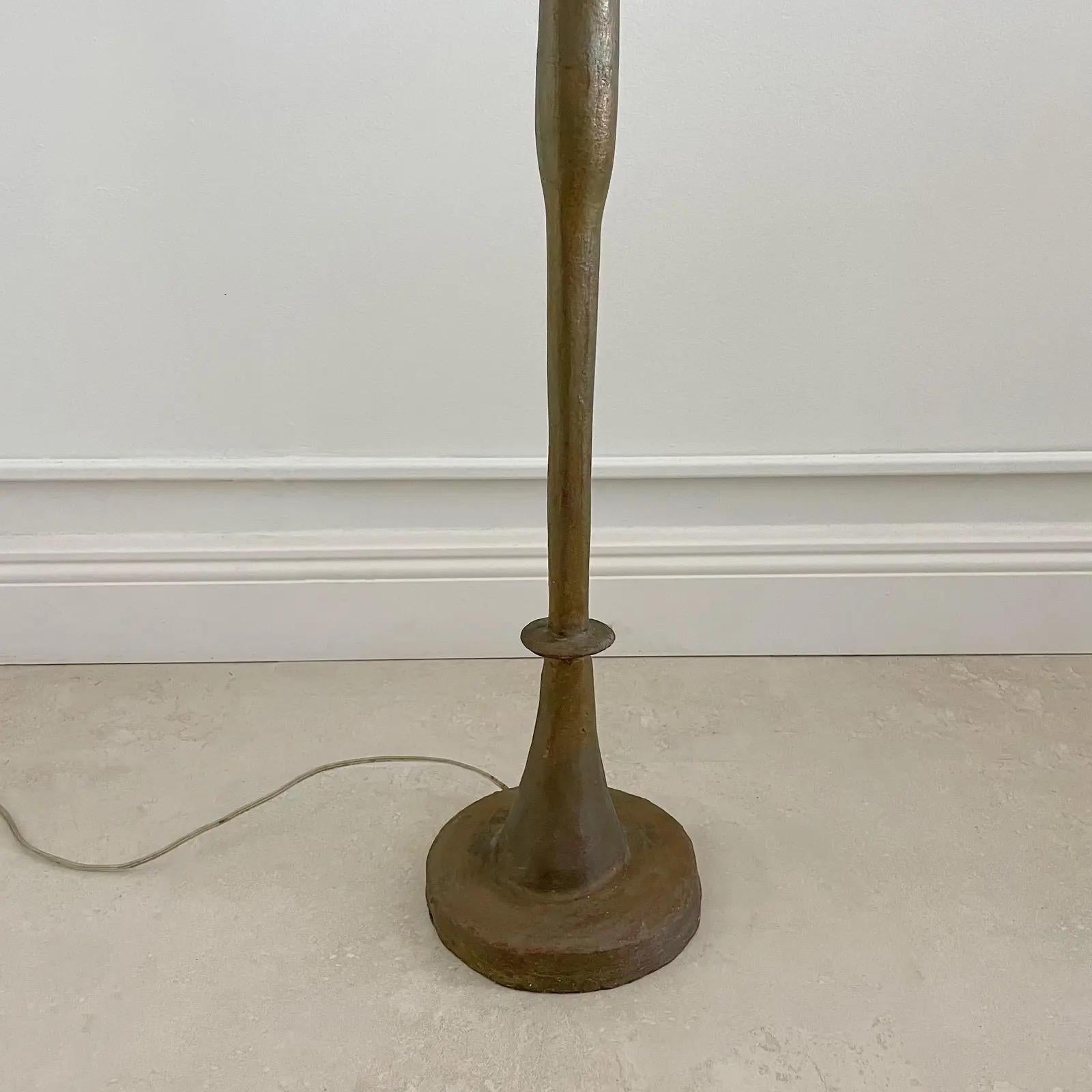 Painted Vintage Giacometti Style Floor Lamp with Bronze Finish
