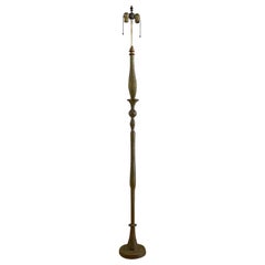 Lampadaire vintage de style Giacometti avec finition en bronze