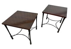 Vintage Giacometti Style Square Side Tables - Set of 2