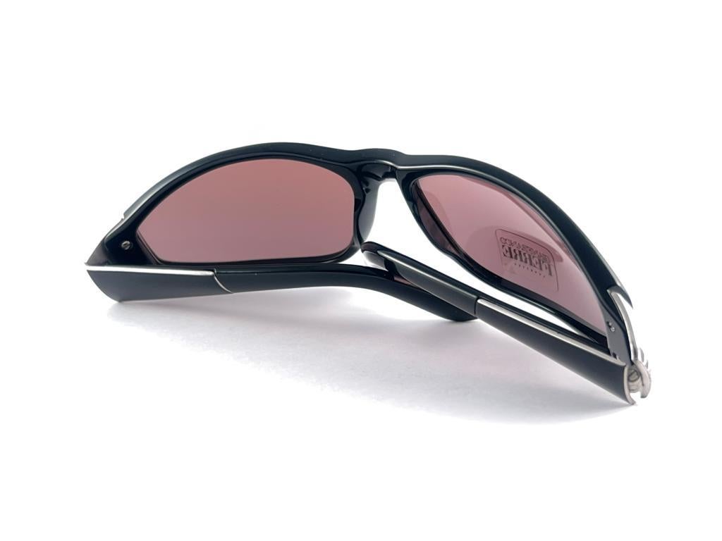Vintage Gianfranco Ferre Gff 310 Black & Silver Details Made In Italy Sunglasses For Sale 7