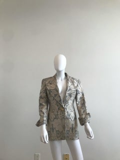 Vintage Gianfranco Ferre Paisley Print Jacket with Python Button