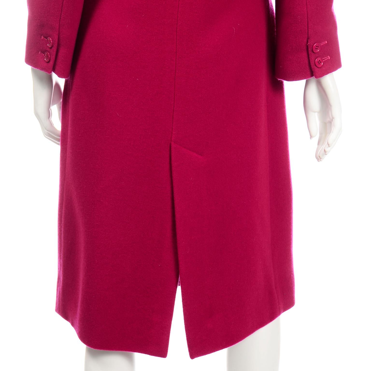 Abrigo Vintage Gianfranco Ferre Rojo Frambuesa Mezcla de Lana y Cachemira en venta 3