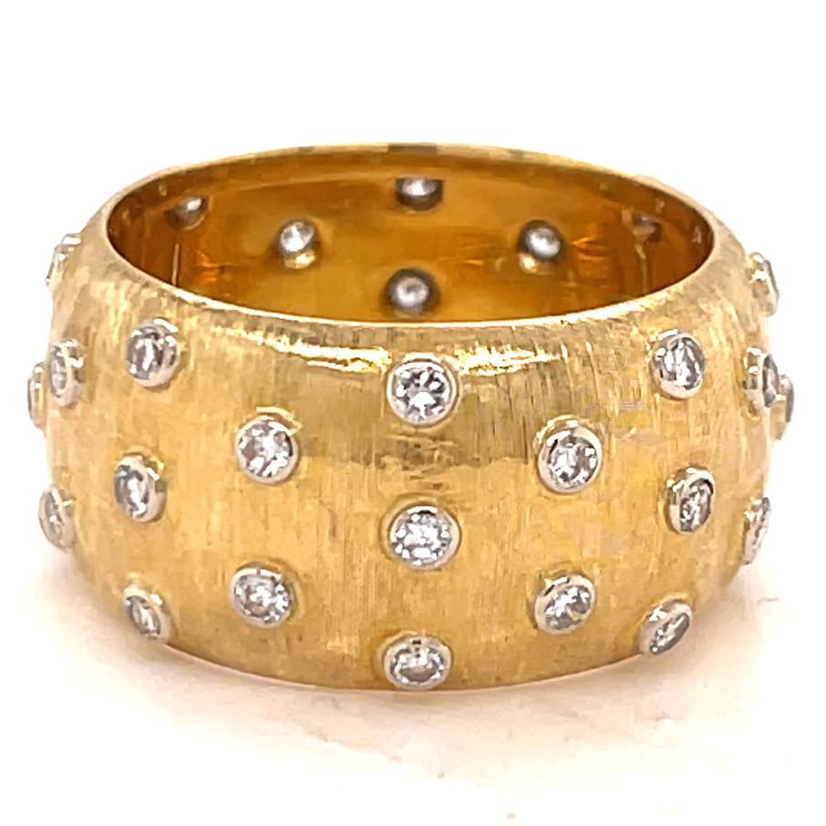 Vintage Gianmaria Buccellati Diamond 18 Karat Gold Band Ring 1