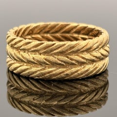 Vintage Gianmaria Buccellati Bracelet en or jaune 18k gravé sz 6.25