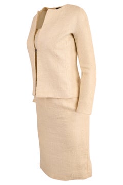 Vintage Gianni Versace 1980's Cream Linen Three Pieces Co ord Set