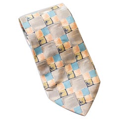 Retro Gianni Versace all-silk pastel tie 