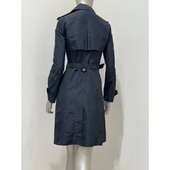 Vintage Gianni Versace Black Trench Coat Sz. 40 with Gold Buttons