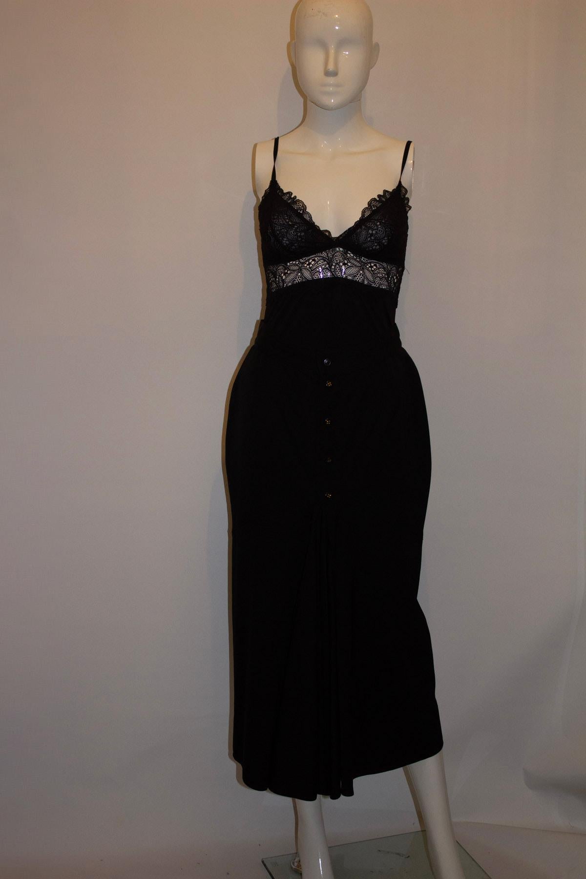 Women's Vintage Gianni Versace Black Wool Skirt For Sale