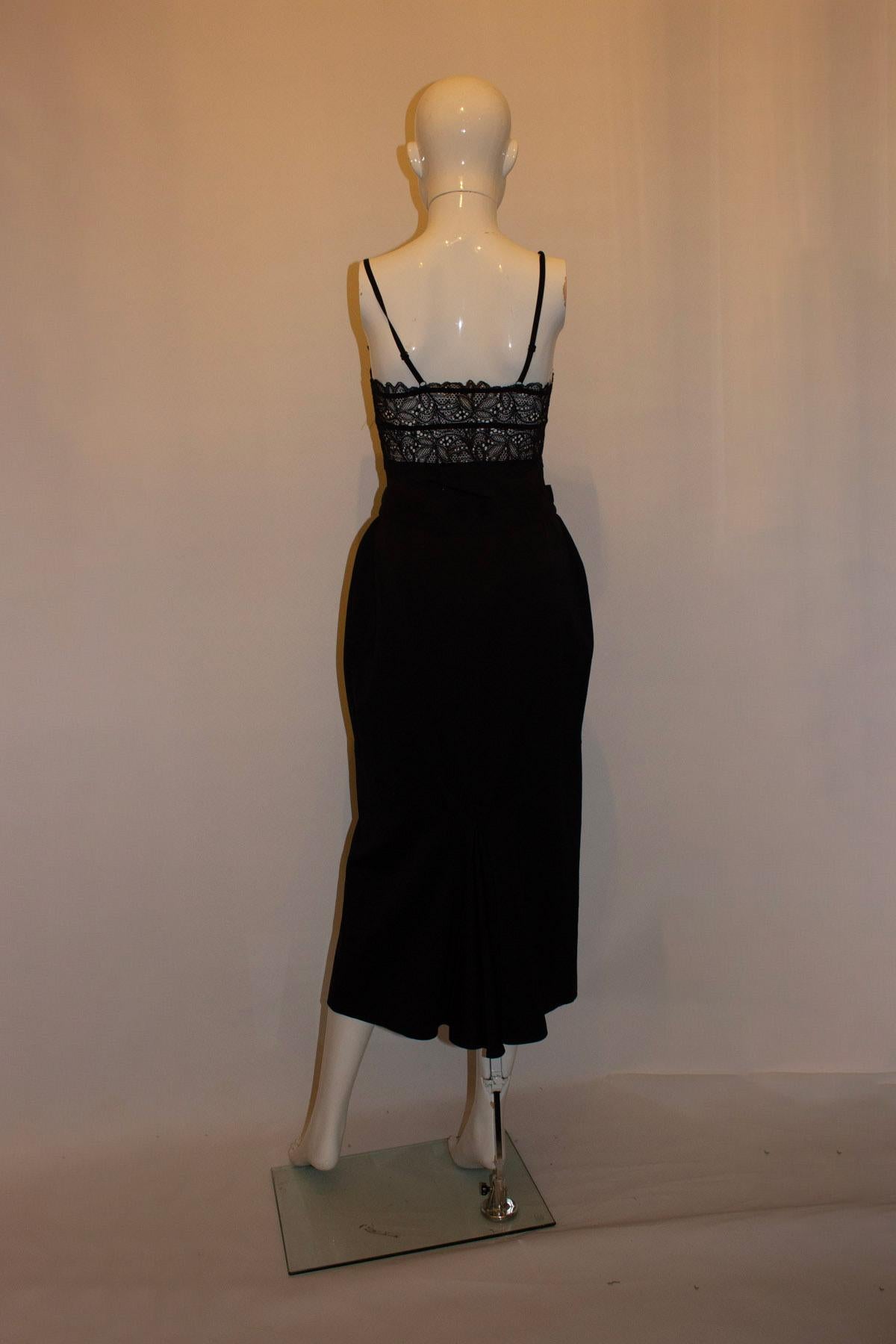 Vintage Gianni Versace Black Wool Skirt For Sale 3