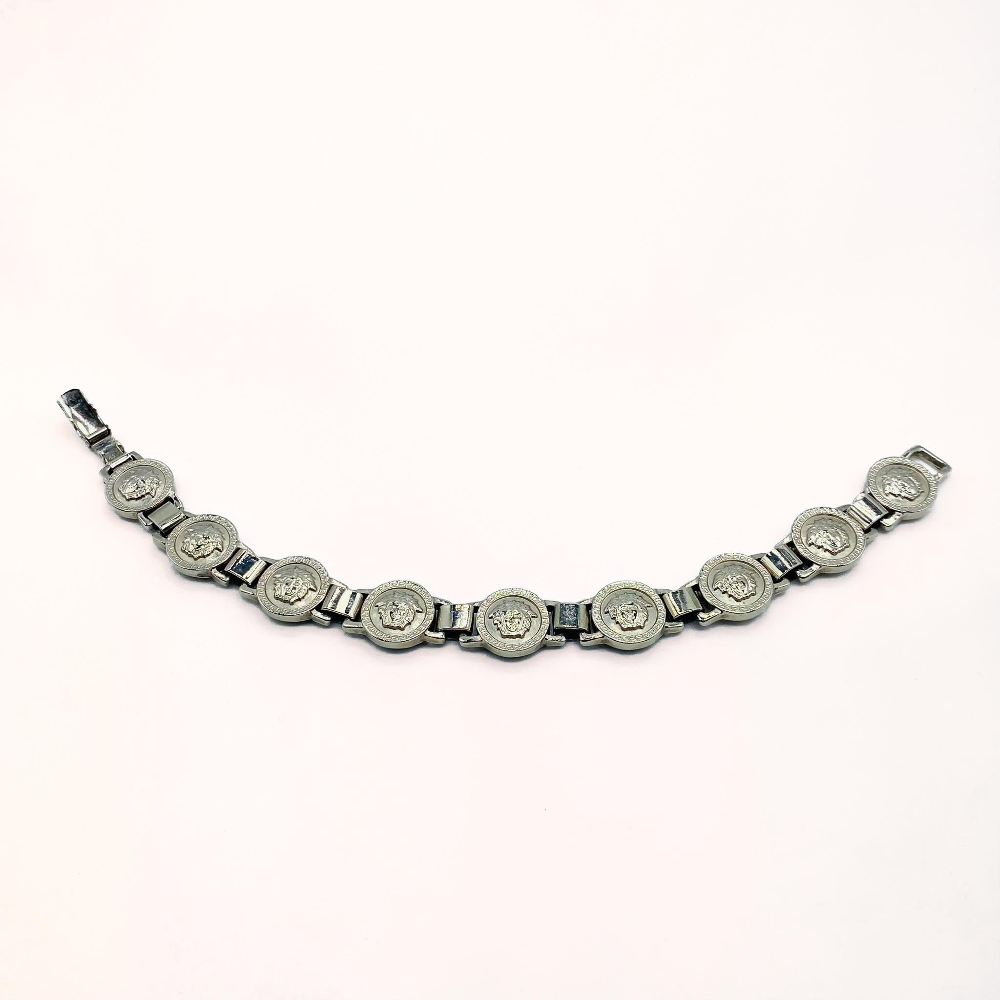 versace silver bracelet
