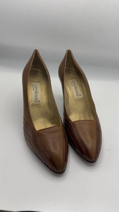 Vintage Gianni Versace Brown Leather Pumps