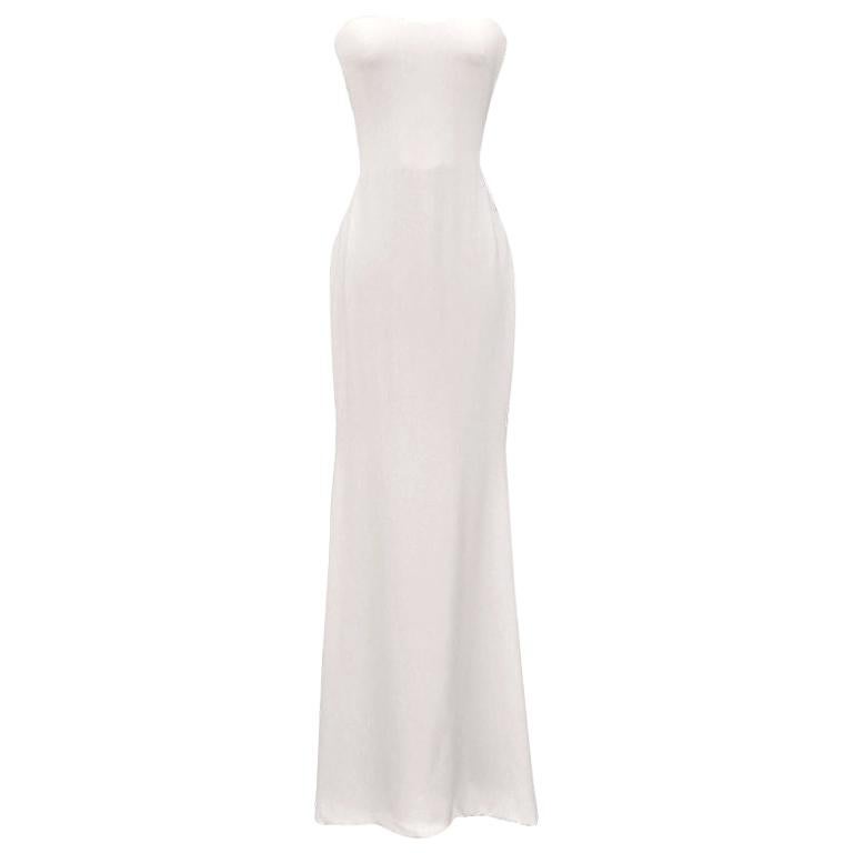 Vintage Gianni Versace Couture Beaded Silk and Tulle White Gown For ...