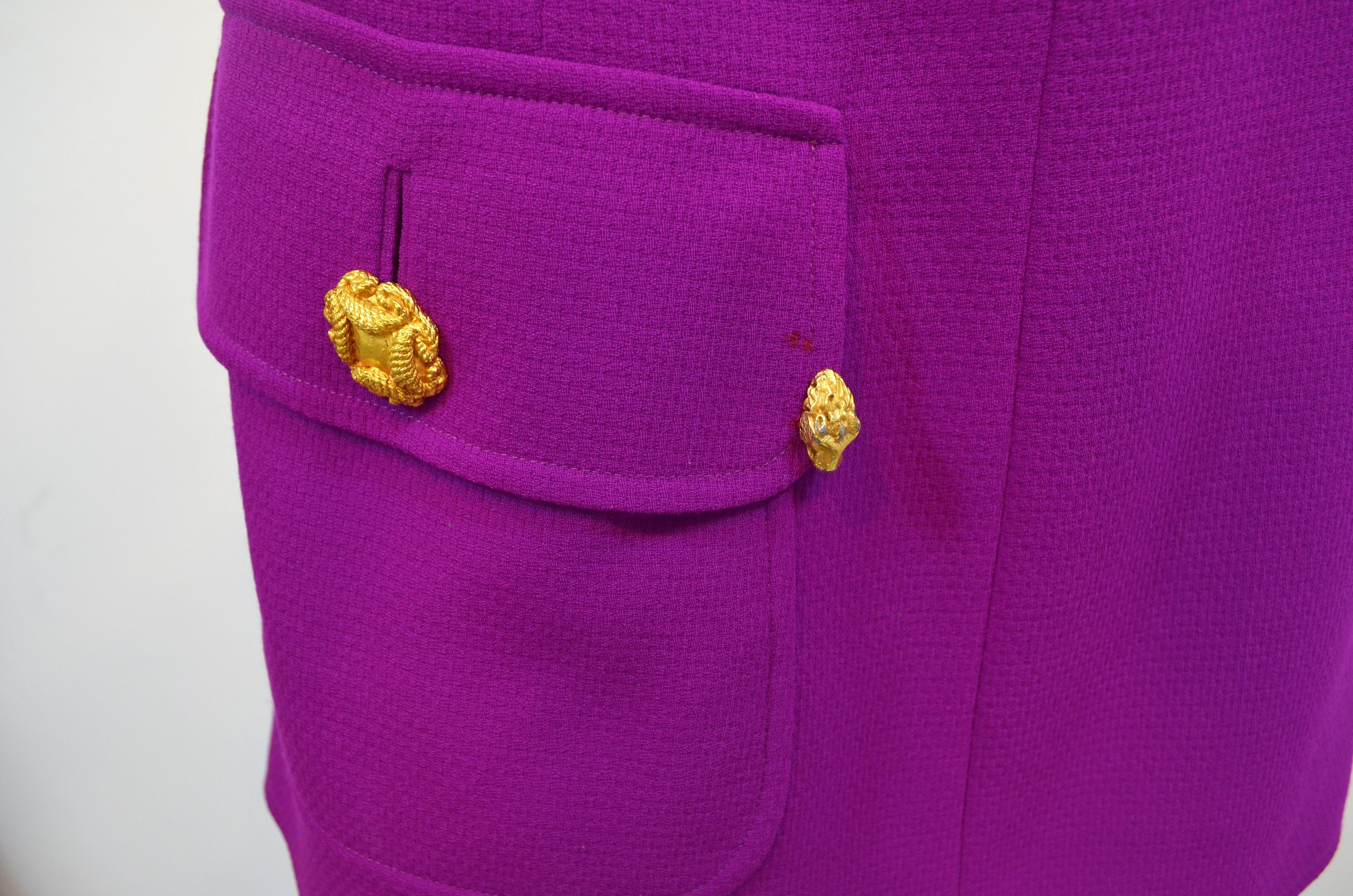 Vintage Gianni Versace Couture Purple Sleeveless Blazer/Vest 2