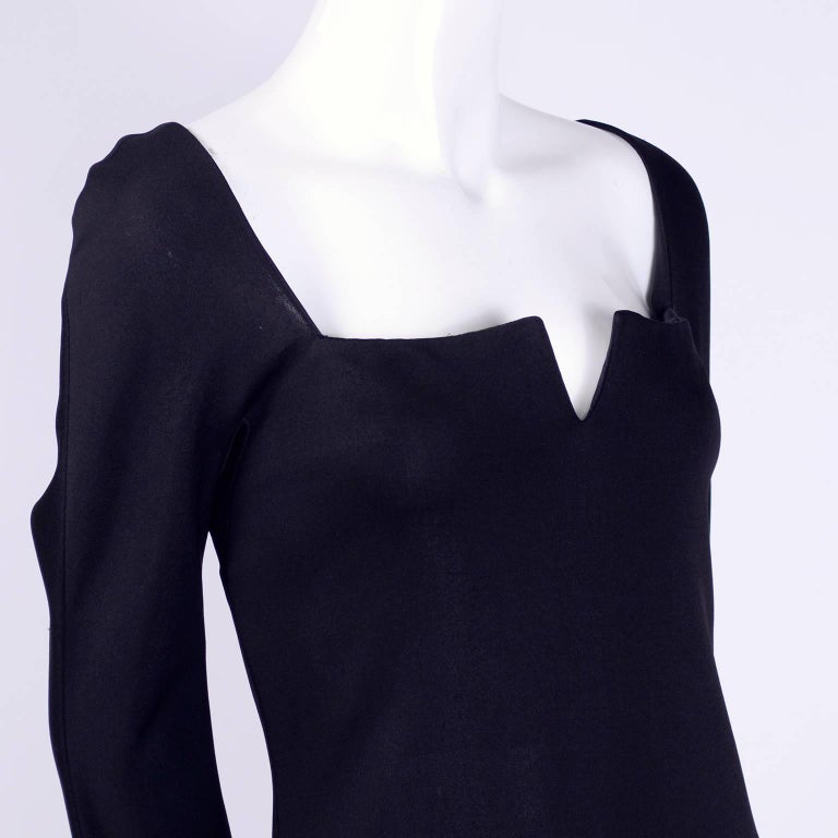 Vintage Gianni Versace Dress from 1998 Runway in Black Jersey W/ Exposed  Back at 1stDibs