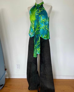 Vintage Gianni Versace Jungle Print Versace Halter Top from S/S 2000