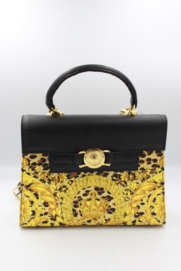 Vintage Gianni versace Kelly Style Baroque Bag at 1stDibs