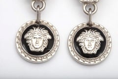 Vintage gianni versace medusa earrings silver