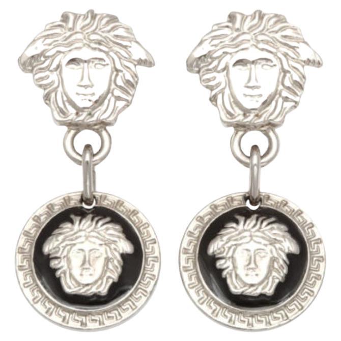 Boucles d'oreilles vintage Gianni Versace Méduse en argent en vente