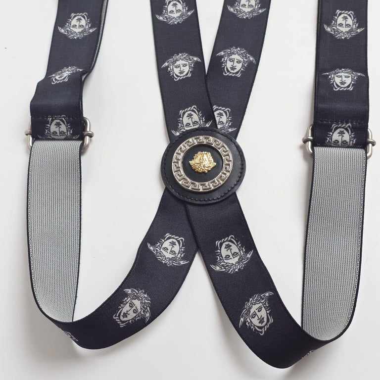 Vintage Gianni Versace Medusa Logo Suspender For Sale at 1stDibs
