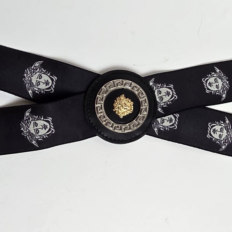 Vintage Gianni Versace Medusa Logo Suspender For Sale at 1stDibs